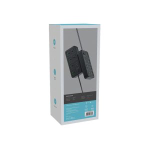 چند راهی برق و شارژر پرودو مدل 6Universal Sockets دارای 4 عدد پورت USB و تایپ C است.
