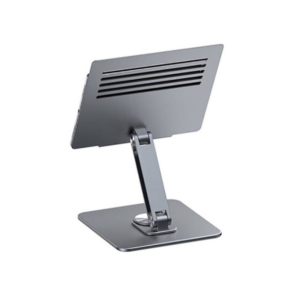 پایه نگهدارنده لپ تاپ رسی مدل RHO-M17 در رنگ بندی خاکستری است.