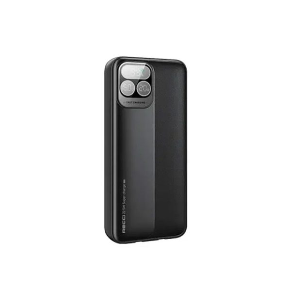 پاوربانک 10000mAh مگنتی رسی مدل RPB-P36 در رنگ بندی مشکی است.