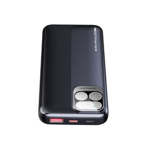 پاوربانک 10000mAh مگنتی رسی مدل RPB-P36 با دو پورت و دو کابل امکان شارژ 4 دیوایس را دارد.