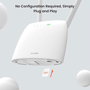 مودم روتر 4G LTE بی سیم دوبانده AC1200 تندا مدل 4G07 دارای ورودی سیم کارت است.