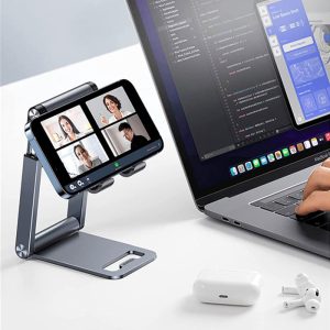 پایه نگهدارنده موبایل و تبلت یوگرین مدل LP263 50324 از نوع رومیزی با امکان تنظیم زاویه می باشد.