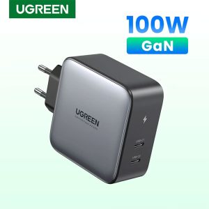 شارژر دیواری 100 وات GaN یوگرین مدل CD254 50327 Nexode ساخته شده با تکنولوژی GaN می باشد.