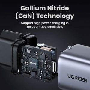 شارژر دیواری 30 وات GaN یوگرین مدل CD319 90666 Necode با تکنولوژی GaN می باشد.