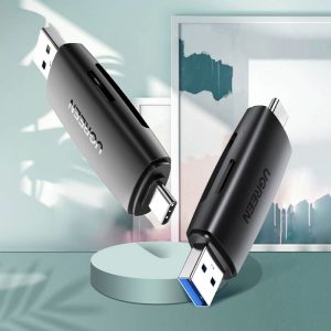 رم ریدر USB و تایپ C یوگرین مدل CM304 80191 دارای دو نوع رابط می باشد.