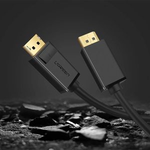 کابل DisplayPort 1.2 دو سر نر یوگرین مدل DP102 10244 به طول 1 متر با رویه رابط از جنس طلا است.
