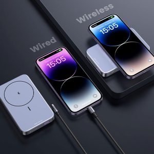 پاوربانک مگنتی 10000mAh یوگرین مدل PB206 15086 با امکان شارژ سیمی و بی سیم می باشد.