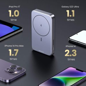 پاوربانک مگنتی 10000mAh یوگرین مدل PB206 15086 دارای ظرفیت مناسب می باشد.