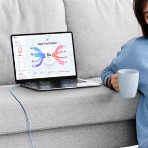 کابل شارژ 60W تایپ C به تایپ C یوگرین مدل US563 15283 به طول 1 متر قابل استفاده تا توان 60 وات می باشد.