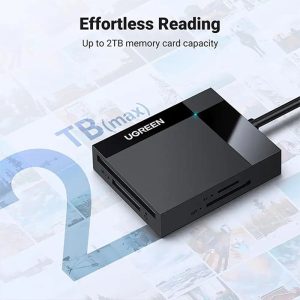 رم ریدر یوگرین مدل CR125 30333 پشتیبانی تا کارت حافظه با ظرفیت حداکثر 2 ترابایت می باشد.