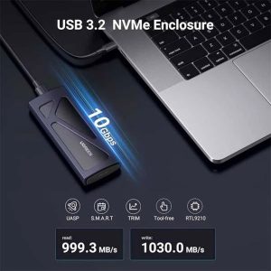 باکس هارد NVMe M.2 SSD یوگرین مدل CM578 15512 با سرعت انتقال داده 10Gbps می باشد.