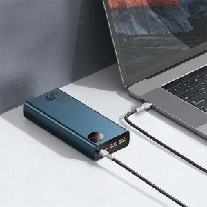 پاوربانک 20000mAh 65W بیسوس مدل Adaman PPIMDA-D01 دارای نمایشگر دیجیتال است.