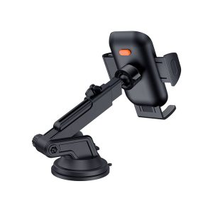 پایه نگهدارنده گوشی موبایل بیسوس مدل UltraControl BS-CM025 دارای مکنده قدرتمند در پایه است.