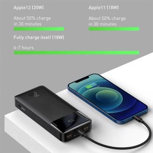 پاوربانک 20000mAh بیسوس مدل Bipow PPDML-M01 با قابلیت شارژ سریع می باشد.