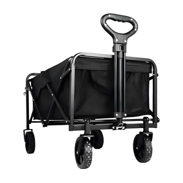 چرخ دستی تاشوی گرین لاین مدل Wagon Cart 100Kg / چرخ دستی تاشوی گرین لاین مدل Wagon Cart 150Kg در رنگ بندی مشکی است.
