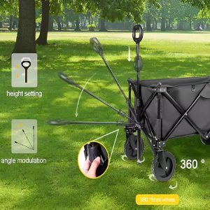 چرخ دستی تاشوی گرین لاین مدل Wagon Cart 100Kg با قابلیت تاشوو می باشد.