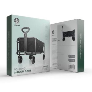 چرخ دستی تاشوی گرین لاین مدل Wagon Cart 100Kg دارای چرخ های روان می باشد.