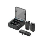 میکروفن دوتایی گرین لاین مدل 2in1 Microphone GN2N1MCTYC با رابط تایپ C با درب شیشه ای و نمایشگر دیجیتال است.