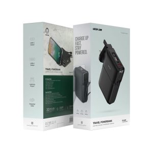 پاوربانک 10000mAh گرین لاین مدل Travel Powerbank در بسته بندی مناسب قرار دارد.