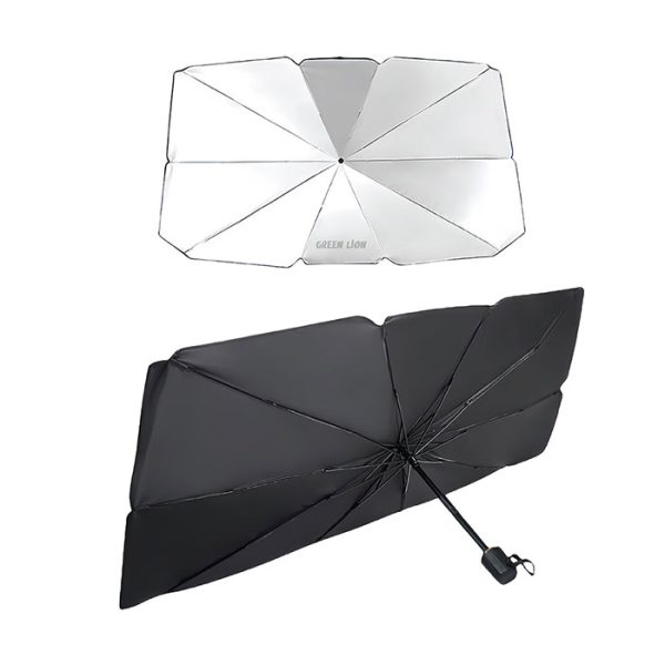 چتر آفتاب گیر شیشه جلو خودرو گرین لاین مدل Car Windshield در رنگ بندی مشکی است.