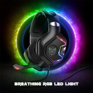 هدست سیمی گیمینگ RGB اونیکوما مدل K10 PRO دارای نورپردازی RGB می باشد.