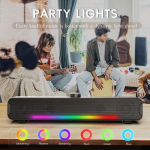 اسپیکر بلوتوثی اونیکوما مدل L16 دارای نورپردازی RGB می باشد.