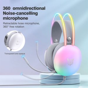 هدست سیمی گیمینگ اونیکوما مدل X25 دارای میکروفن با قابلیت کاهش نویز است.