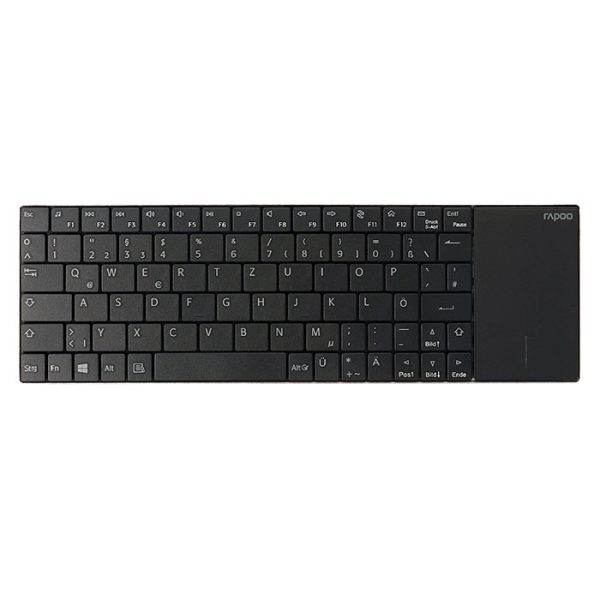 کیبورد بی سیم رپو مدل E2710 در رنگ بندی مشکی است.