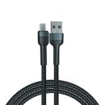 کابل شارژ USB به میکرو USB سی بای مدل K1-M به طول 1 متر 17 کابل شارژ USB به میکرو USB سی بای مدل K1-M به طول 1 متر در رنگ بندی مشکی است.