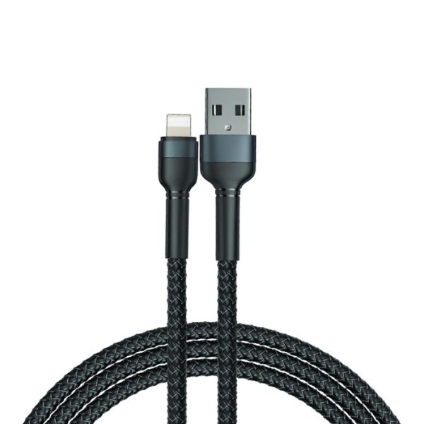 کابل شارژ USB به لایتنینگ سی بای مدل K1-i به طول 1 متر و رنگ مشکی است.