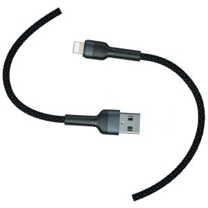 کابل شارژ USB به لایتنینگ سی بای مدل K1-i با رویه بافته شده و انعطاف پذیری بالا است.