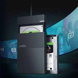 باکس هارد 2.5 اینچ SSD و HDD یوگرین مدل CM471 30719 سازگار با هاردها تا ضخامت 9.5 میلی متر است.