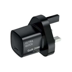 شارژر دیواری 20 وات 3 پین پاوا مدل Solid Gan PW-GN20UK