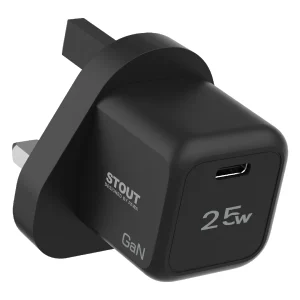 شارژر دیواری 25 وات 3 پین پاوا مدل Stout Gan PW-GN25UK