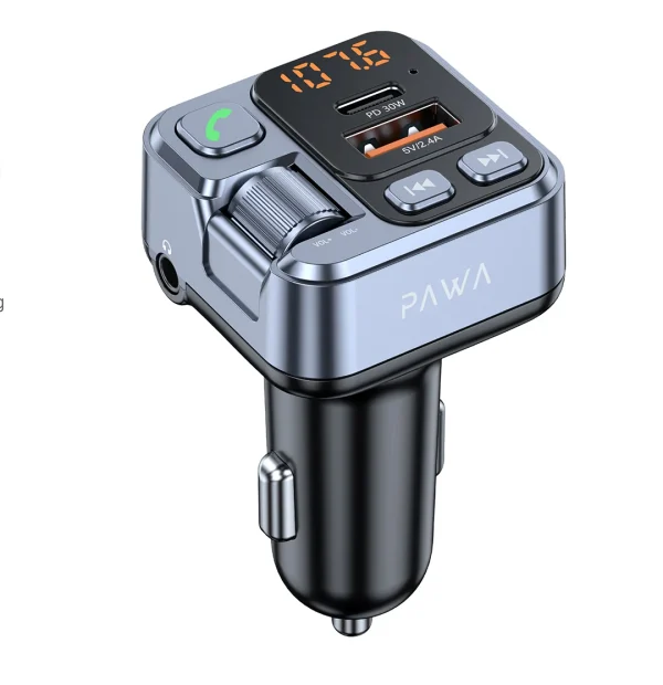 شارژر فندکی 30W و اف ام پلیر پاوا مدل PW-FM16PD30