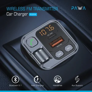 شارژر فندکی 30W و اف ام پلیر پاوا مدل PW-FM16PD30