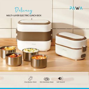ظرف غذا 2 لیتری پاوا مدل PW-DMLEL2L-WHCF ساختار فولاد ضد زنگ 304 دوام، مقاومت در برابر خوردگی و حفظ طعم طبیعی غذای شما را تضمین می کند.