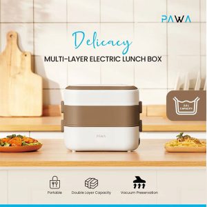 ظرف غذا 2 لیتری پاوا مدل PW-DMLEL2L-WHCF این جعبه ناهار با عملکرد آسان یک دکمه کار می کند و روال زمان صرف غذا را ساده می کند.