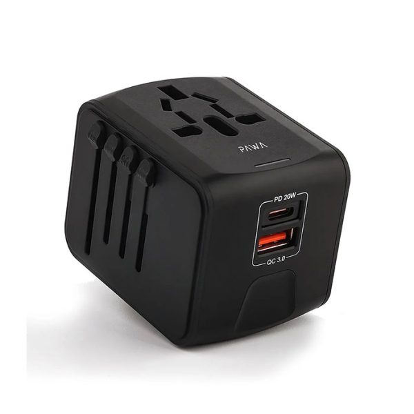 چند راهی برق پاوا مدل Travel Adapter PW-UTA2024 طراحی مقاوم در برابر حرارت و جریان اضافه برای تضمین امنیت شما و دستگاه‌هایتان میباشد.