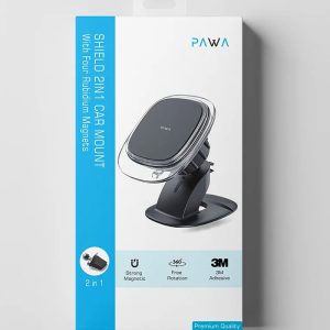 هولدر مگنتی گوشی موبایل پاوا مدل PW-CH214RM با کیفیت بالا و آهنرباهای روبیدیوم که دوام و استحکام محصول را تضمین میکند.