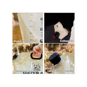 کلمن تاشوی کمپینگ 8 لیتری WATER BAG. برای پیاده‌روی و هر فعالیت خارج از خانه که نیاز به ذخیره آب دارد.