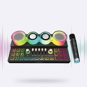 اسپیکر و میکسر صوتی پرودو مدل Audiolink PD-ST21MIX با اسپیکر بی سیم می باشد.