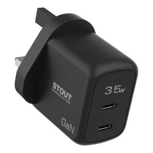 شارژر دیواری 35 وات 3 پین پاوا مدل Stout Gan PW-GN35UK
