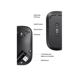 موس بی سیم یوگرین مدل 90372 MU001 دارای کانتور ملایم و اندازه سبک است تا درد مچ دست ناشی از گرفتن طولانی‌مدت را کاهش دهد.