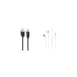 پک کابل USB به تایپ سی Verity + هندزفری سیمی VERITY یوپ شاپ bk07