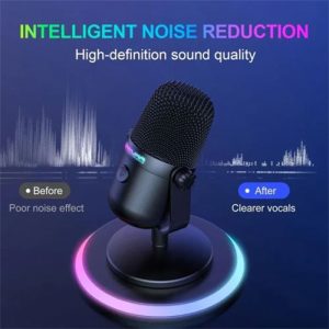میکروفن گیمینگ کندانسور اونیکوما مدل M830 : صدای باکیفیت و حرفه‌ای برای استریم و ضبط در خانه ارائه می‌دهد.