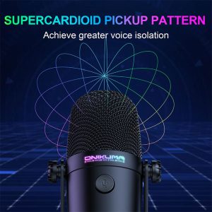 میکروفن گیمینگ کندانسور اونیکوما مدل M830 نویزها و لرزش‌های ناخواسته را کاهش می‌دهد.
