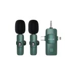 میکروفن دوتایی یقه ای گرین لاین مدل GN3IN1WM مجهز به میکروفون سیلیکونی دیجیتال که صدایی تمیز و دقیق ارائه می‌دهد.