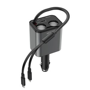 شارژر فندکی 90W گرین لاین مدل MULTIPORT GL-CC07