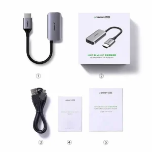 تبدیل HDMI به MINI DISPLAYPORT یوگرین مدل CM239 60352
